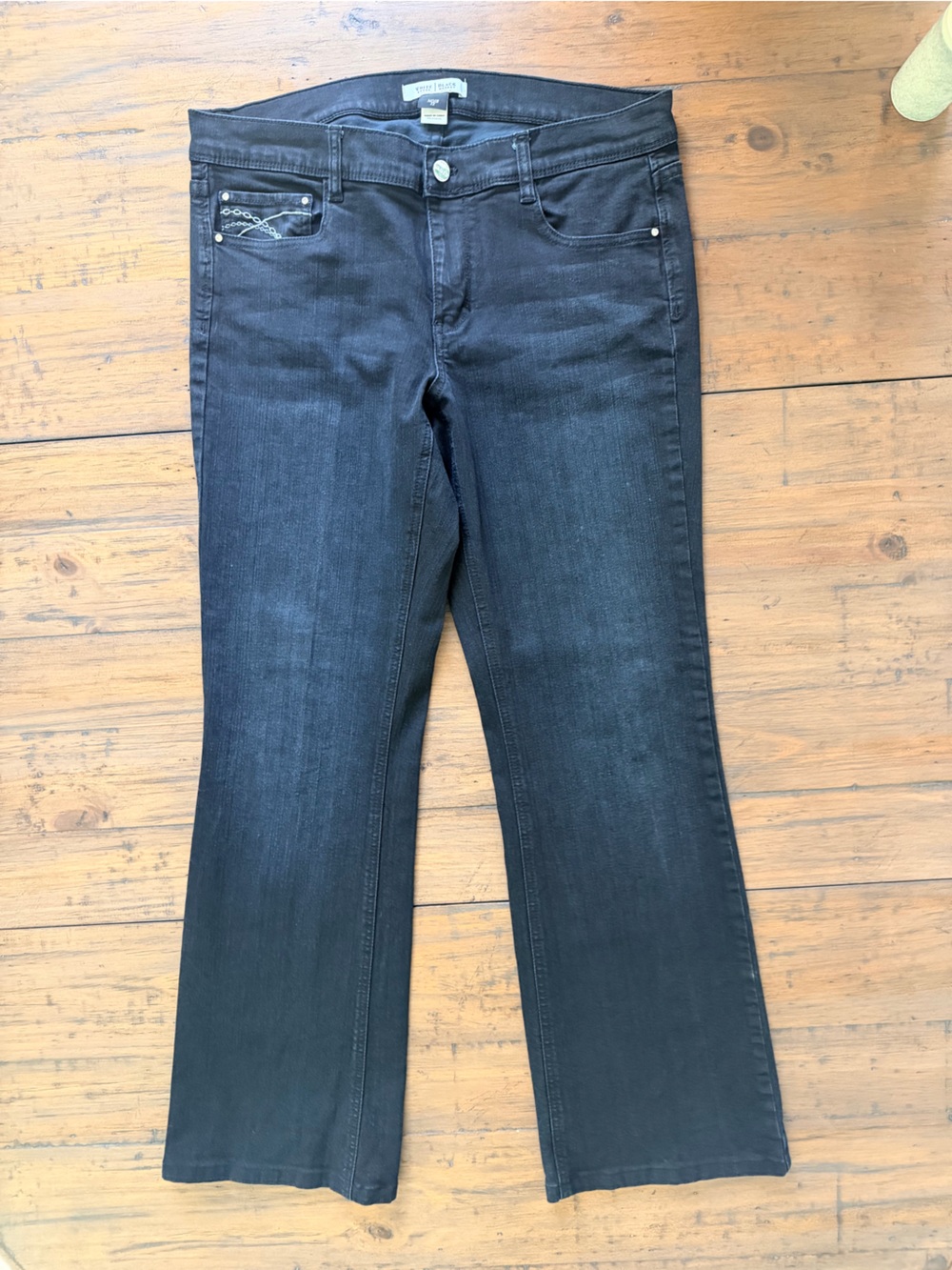 Rare Vintage White House Black Market Jeans NOIR Size 12